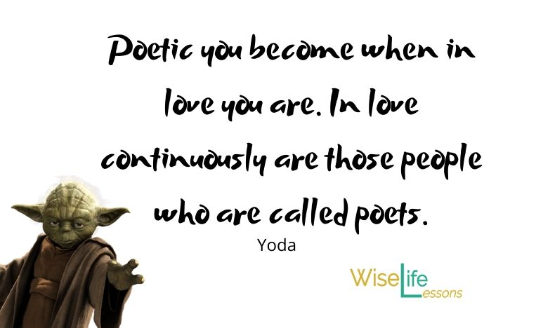 Poetic you become when in love you are. In love continuously are those people who are called poets.