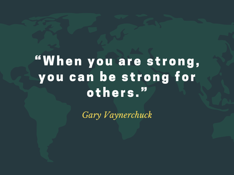 When you are strong, you can be strong for others